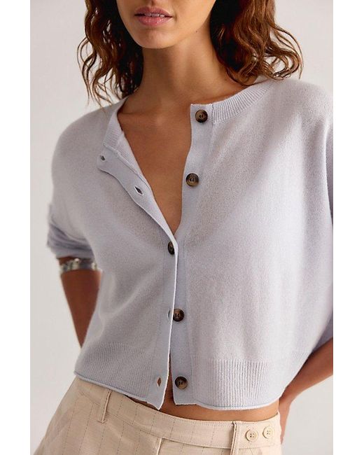 Free People Gray Ottilie Cashmere Cardi