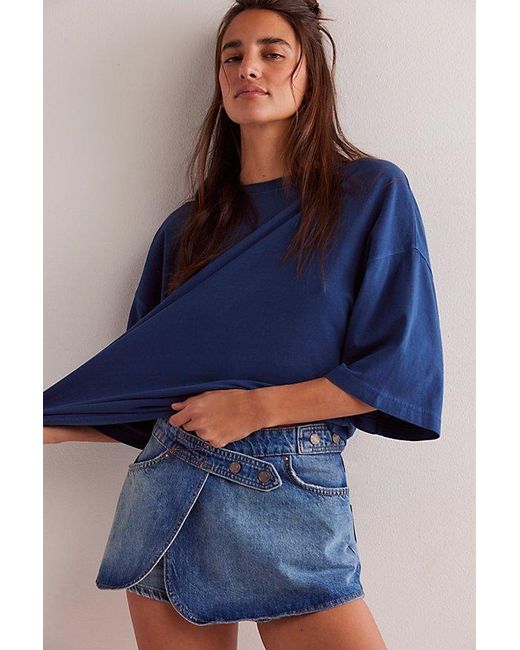 Free People Blue We The Free Perfect Oversized Tee