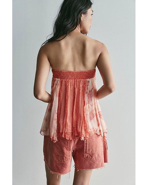 Free People Multicolor Cleo Mixed Print Tube Top