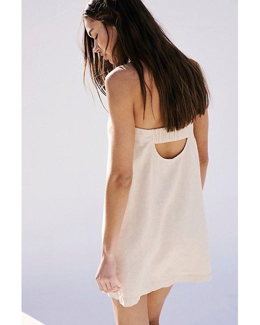 Free People White Essentially The Best Cotton-linen Mini