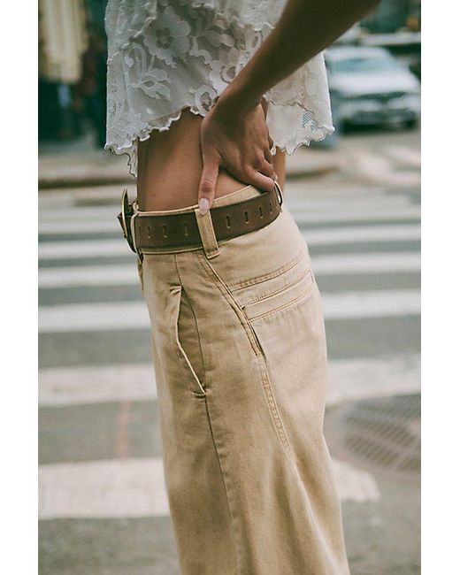 Free People Green We The Free Lay Down Chino Trousers