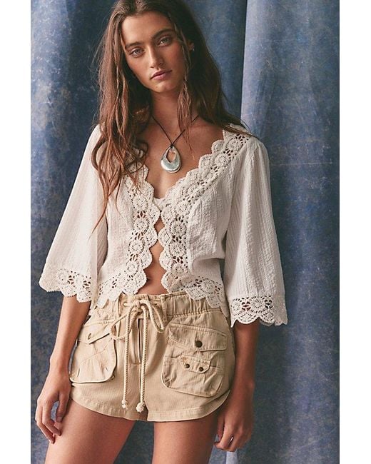 Free People Brown Waimea Slouchy Shorts