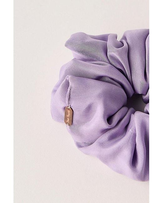 Free People Brown Leni Silk Scrunchie