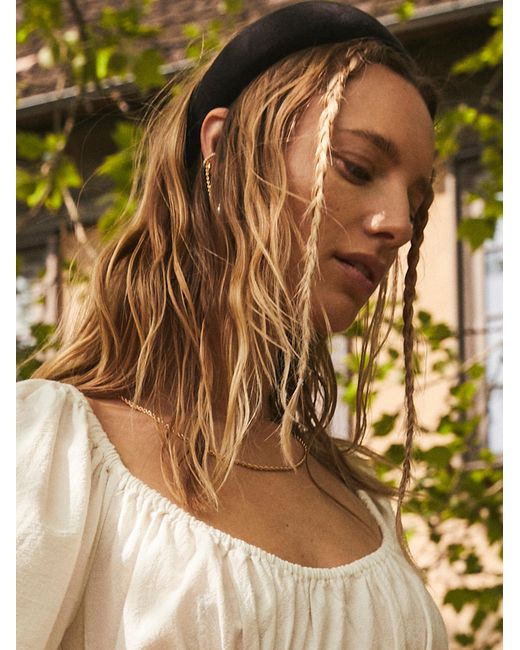 Free People Suede Puffy Headband in Yellow | Lyst