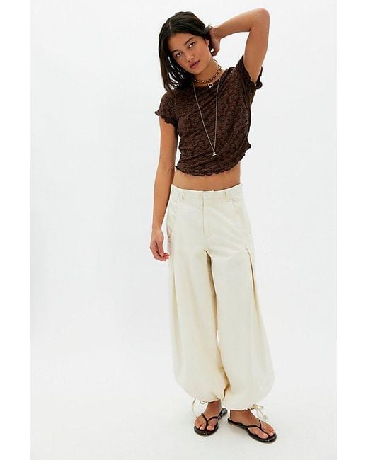 Free People Brown Anora Baby Tee