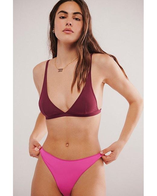 Intimately By Free People Pink Collagen Yarn Thong