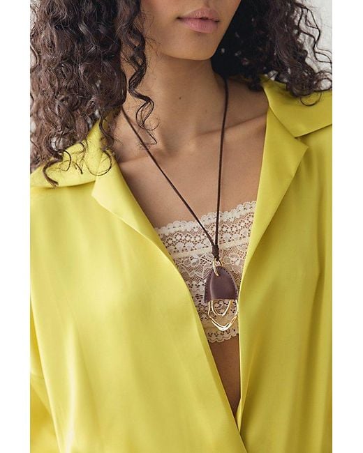Free People Natural Bareform Pendant Necklace