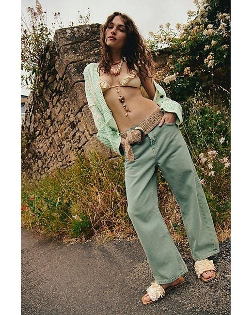 Free People Natural Deep Trance Dropped Boyfriend Jeans