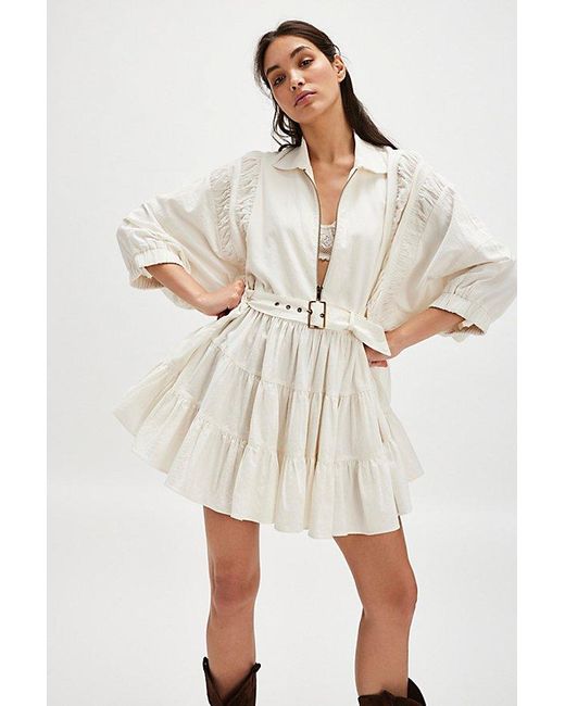 Free People Natural Hampton Mini Dress