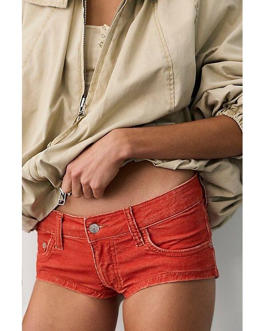 Free People Multicolor Midas Cord Micro Shorts