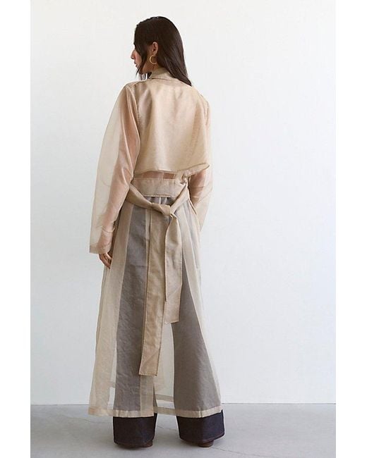 Nigel Preston Brown Organza Trench