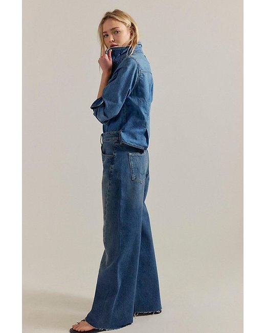 Free People Blue Crvy Alter Ego Boyfriend Jeans By