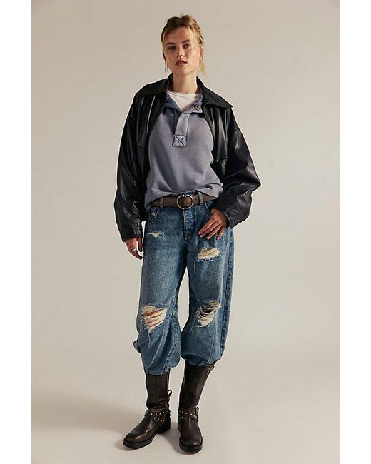 Free People Blue Timeless Pullover