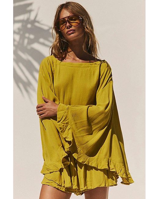 free-est Yellow Delilah Skort Set By