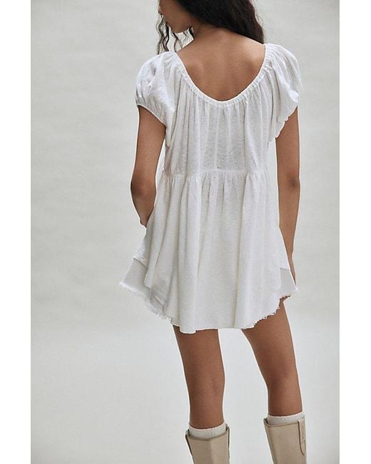 Free People Gray Bella Babydoll Top