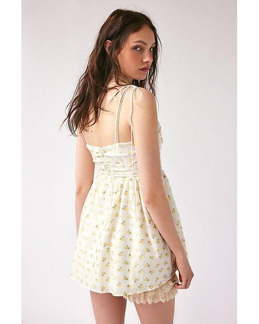 For Love & Lemons Natural Kiela Mini Dress