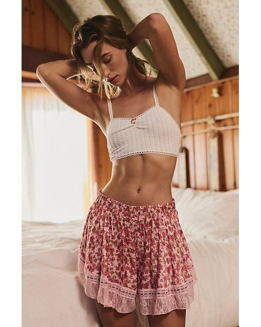 Intimately By Free People Red Morning Breeze Shorts By