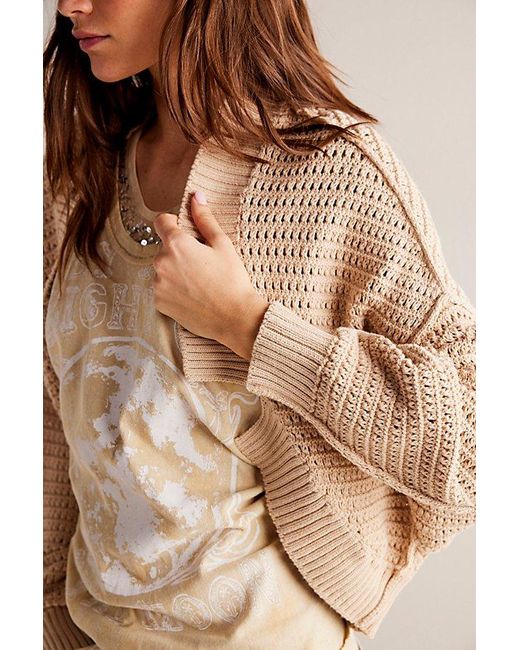 Free People Brown Care Fp East To West Cardi