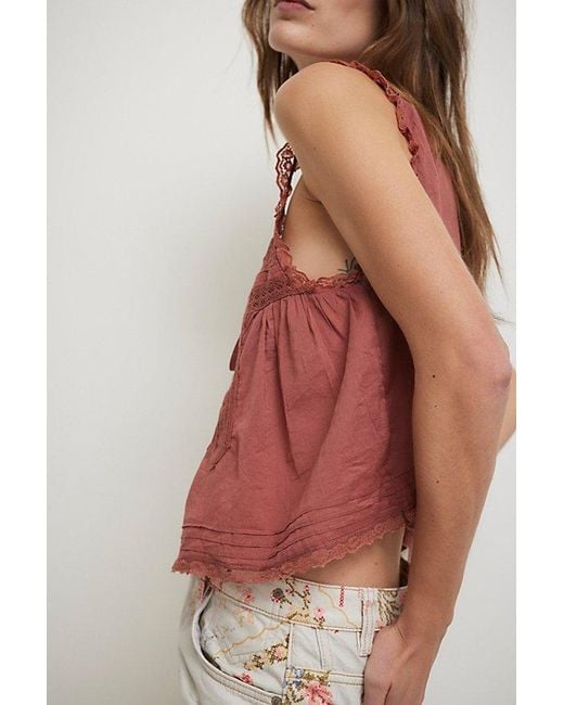 Free People Red Forevermore Tank Top