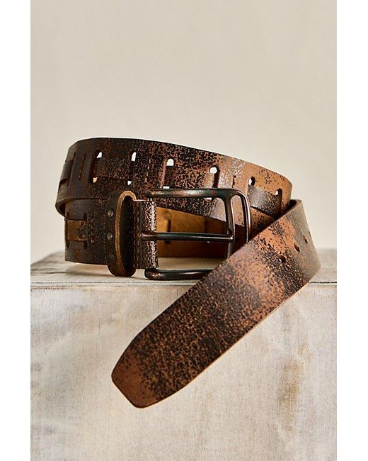 Free People Blue Dallas Distressed Belt