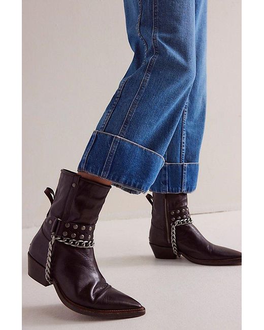 Free People Multicolor Aiden Chain Boots Shoe