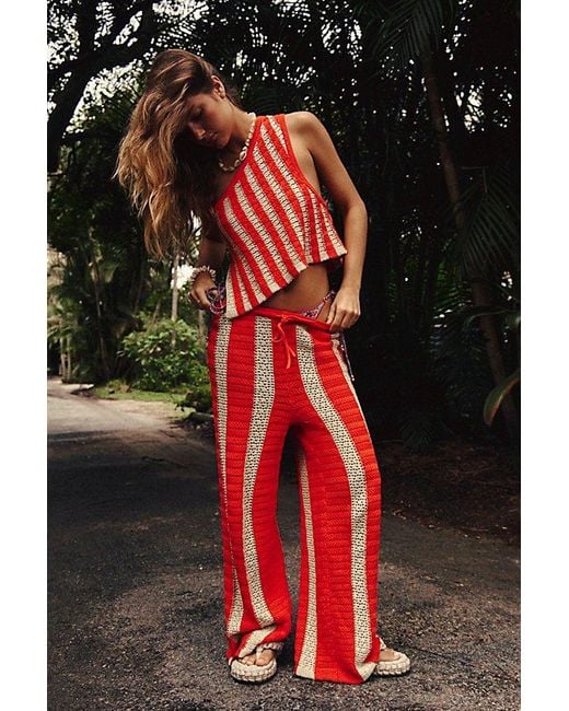 Free People Red Joan Fauxchet Set By