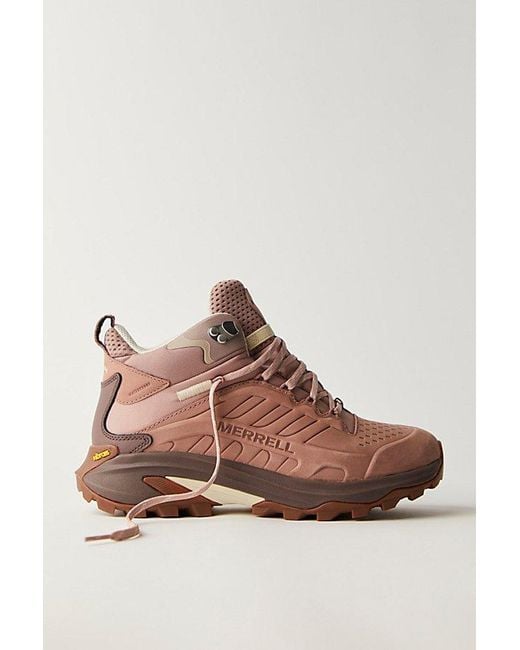 Merrell Brown Moab Speed 2 Leather Mid Waterproof Boots