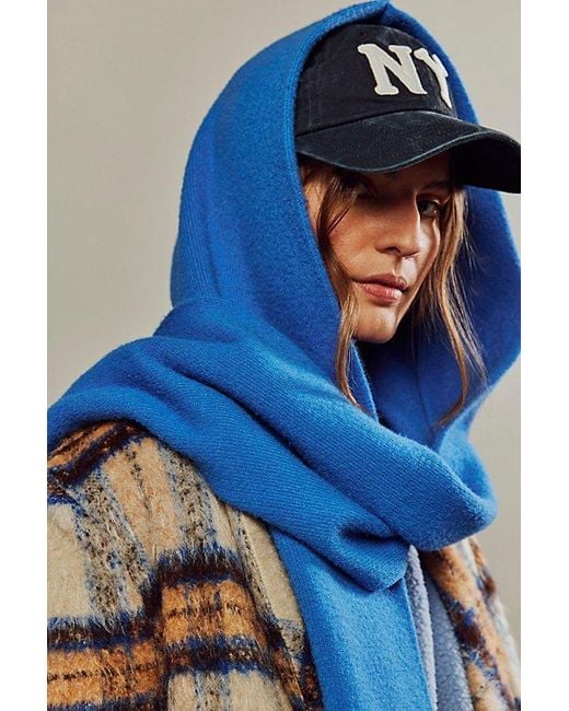 Free People Blue All For You Hooded Scarf