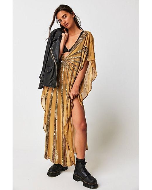 Jen's Pirate Booty Multicolor Starburst Avenue Embellished Kaftan By
