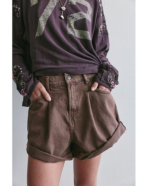 Free People Brown Danni Shorts