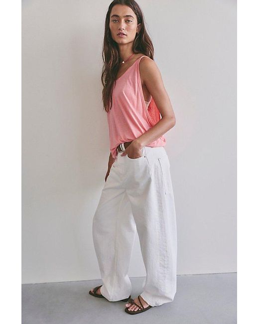Free People Pink Shoreside Tank Top