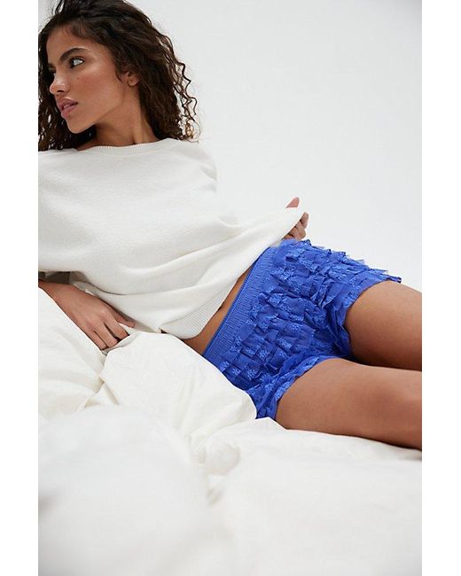 Intimately By Free People Blue Feeling For Lace Shorties By