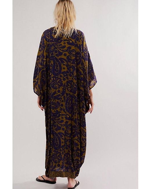 Free People Black Groovy Baby Maxi Kaftan