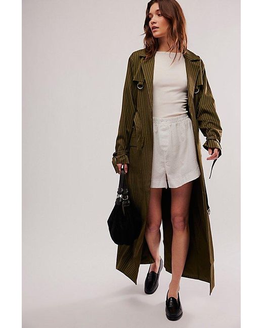 Free People Natural The Ragged Priest Trench Coat