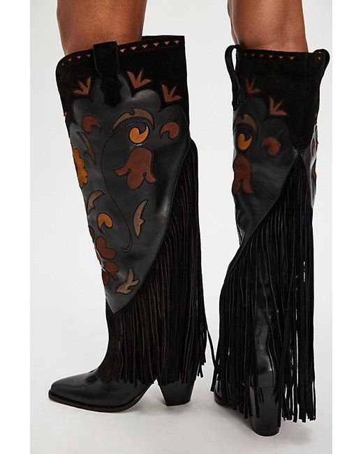 Spell Black Sannah Fringe Boots
