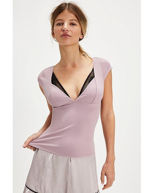 Intimately By Free People Purple Duo Corset Cami Top