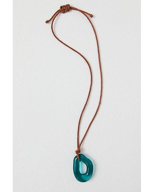 Free People Natural Summertime Cord Choker At In Turquoise
