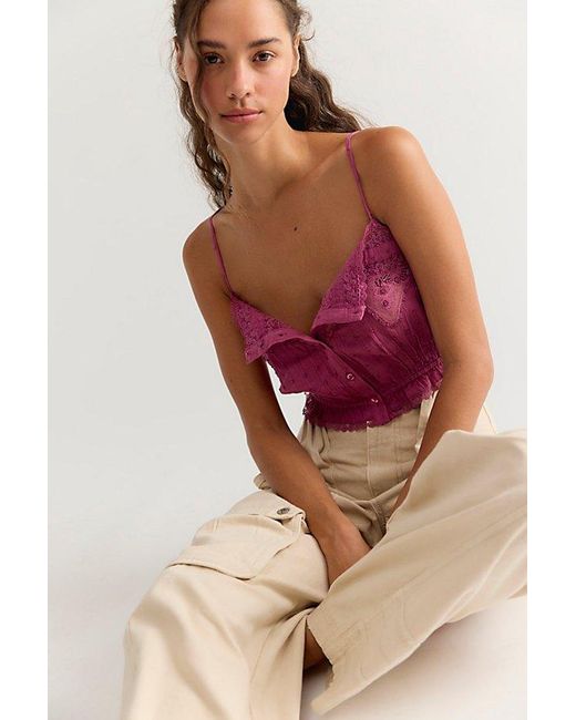 Free People Pink Rosa Embroidered Cami