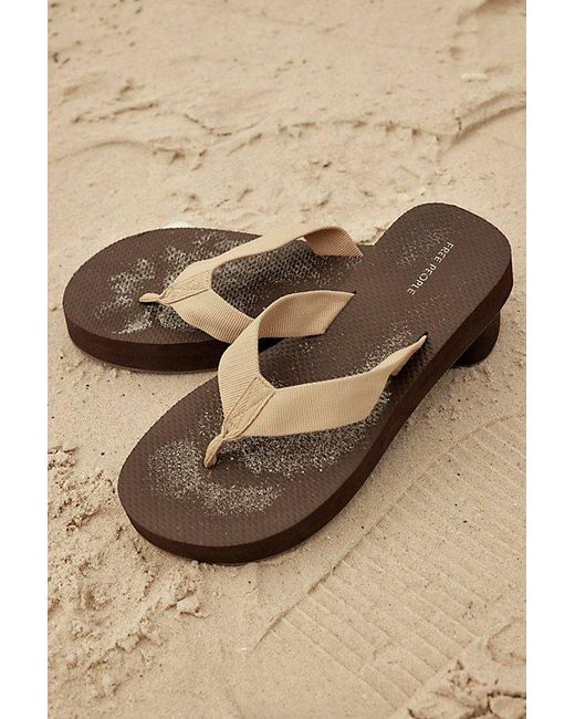 FP Vegan Collection Brown Interlude Thong Sandals By
