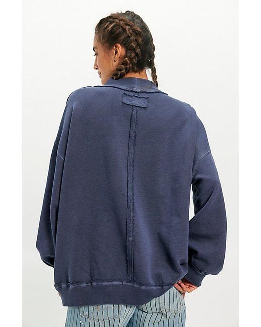 Free People Blue Palm Springs Pullover