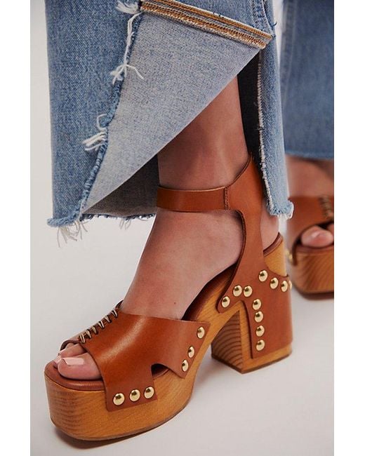 Free People Natural Cecily Clogs