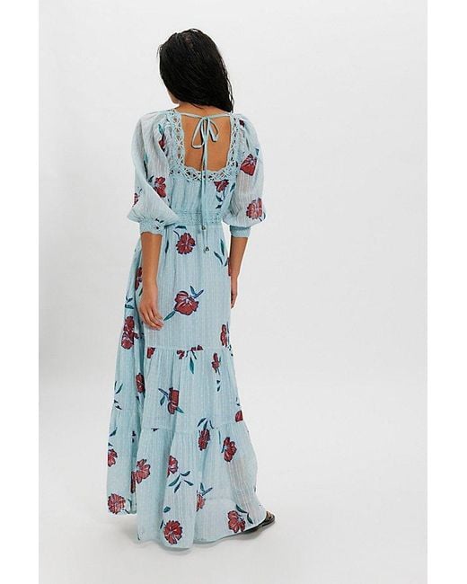 Free People Multicolor Morning Meadows Long-Sleeve Maxi Dress