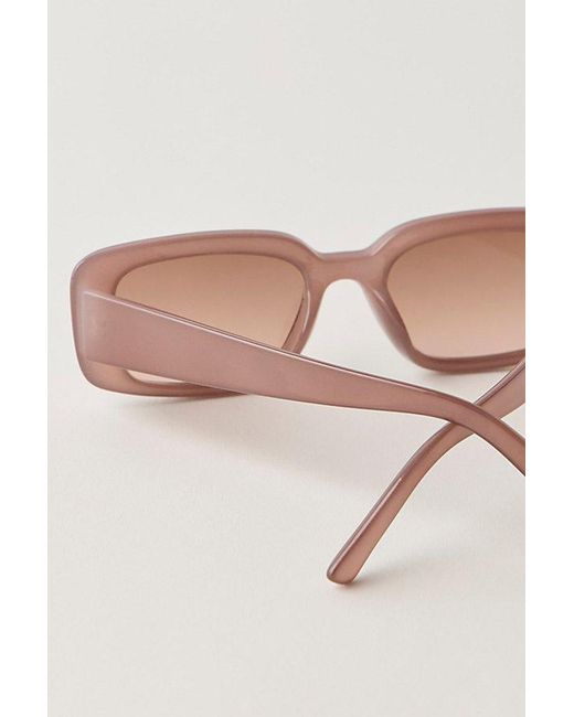 Free People Blue Frankie Rectangle Sunglasses