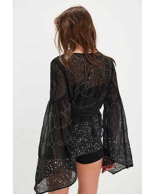 Free People Black Nick Of Time Jacket Top