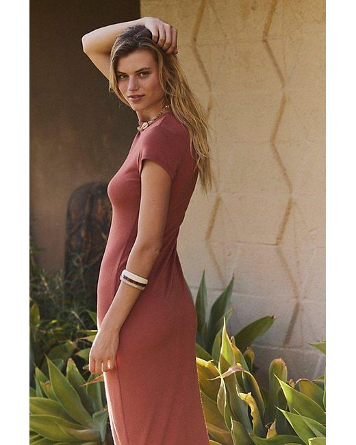 Free People Green Good Feels Slim Midi