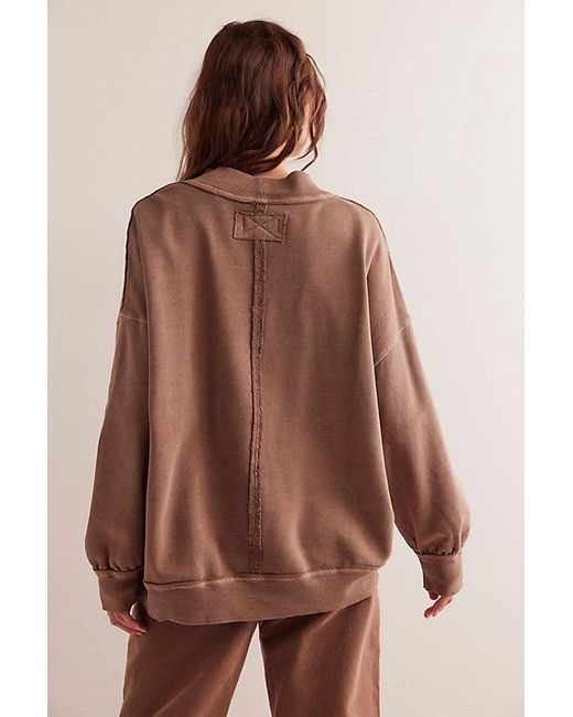 Free People Brown We The Free Palm Springs Pullover