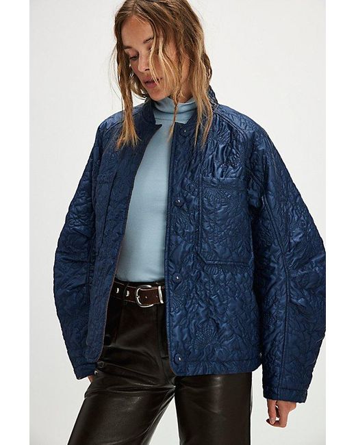 Damson Madder Blue Susie Quilted Bomber