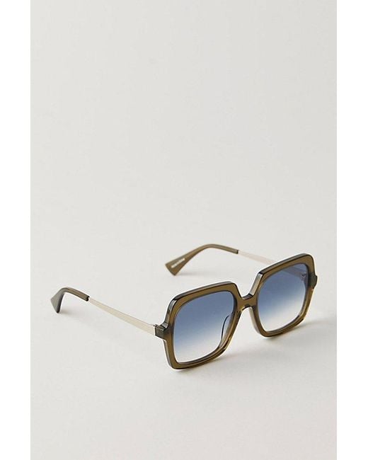 Free People Blue The Beaumont Square Polarized Sunglasses