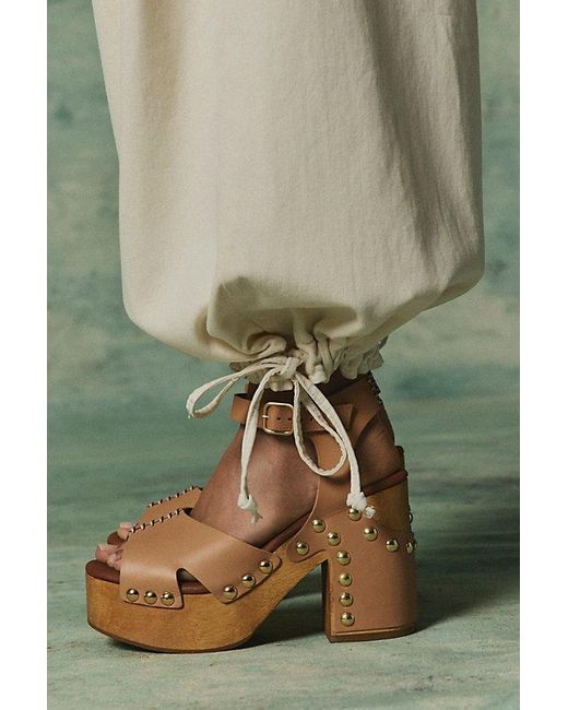 Free People Brown Cecily Clogs