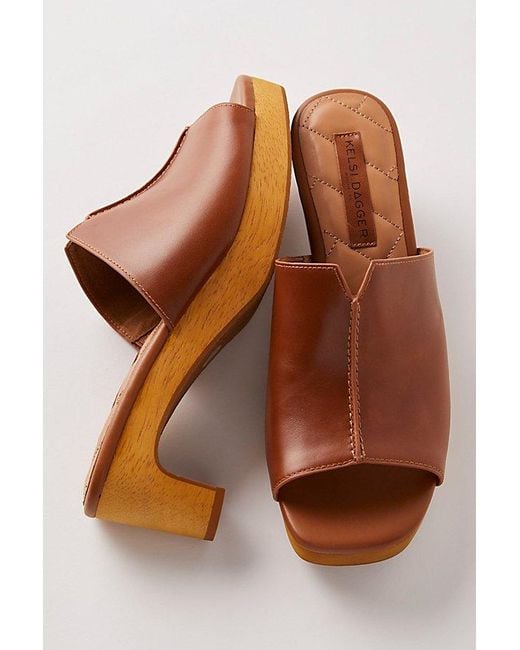 Kelsi Dagger Brooklyn Brown Ryan Clog Mules